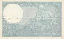 Francia 10 Francs Minerva - 09-01-1941 - Serial J.83544