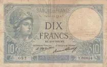 Francia 10 Francs Minerva - 16-09-1932 - Serial Y.66034