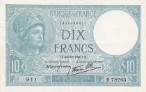 Francia 10 Francs Minerva - 24-10-1940 - Serial R.78263