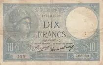 Francia 10 Francs Minerva - 25-02-1937 - Serial J.68080