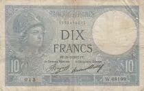 Francia 10 Francs Minerva - 25-02-1937 - Serial W.68199
