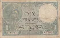 Francia 10 Francs Minerve - ann�es 1916 � 1942
