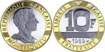Francia 10 Francs Montesquieu Or  BE - 1989