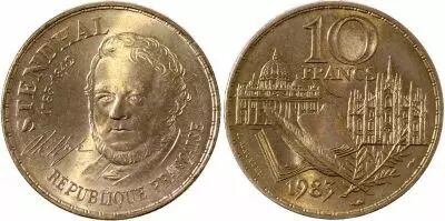 Francia 10 Francs Stendhal - 1983