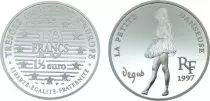 Francia 10 Francs The Little Dancer - 1997 - Silver - With box and certificate - Proof