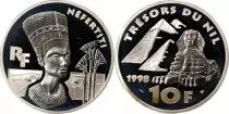 Francia 10 Francs Treasure of the Museums of Europe: Nefertiti  - 1998 - Silver - With box and certificate - Proof