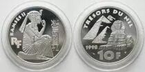 Francia 10 Francs Treasure of the Museums of Europe: Ramses II - 1998 - Silver - With box and certificate - Proof