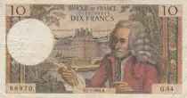 Francia 10 Francs Voltaire - 02-01-1964 Serial Q.64 - F