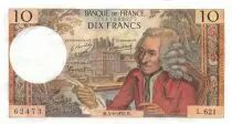Francia 10 Francs Voltaire - 03-09-1970 Serial L.621 - AU