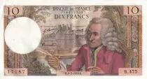 Francia 10 Francs Voltaire - 06-03-1969 Serial B.475 - VF