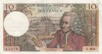 Francia 10 Francs Voltaire - 07-09-1972 Serial G.804