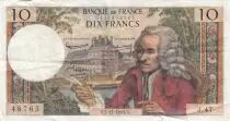 Francia 10 Francs Voltaire - 07-11-1963 Serial J.47