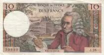 Francia 10 Francs Voltaire - 10-10-1963 Serial J.26