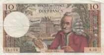 Francia 10 Francs Voltaire - 10-10-1963 Serial N.23