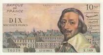 Francia 10 New Francs - Richelieu - 07-12-1961 - Serial X.189