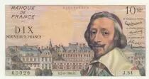 Francia 10 NF - Richelieu - 02-06-1960 - Serial J.84 - Small Number