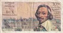 Francia 10 NF - Richelieu - 04-02-1960 - Serial B.52 - F to VF - P.142