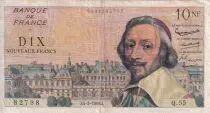Francia 10 NF - Richelieu - 04-02-1960 - Serial Q.55 - P.142