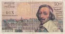 Francia 10 NF - Richelieu - 04-08-1960 - Serial E.111 - P.142