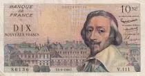 Francia 10 NF - Richelieu - 04-08-1960 - Serial V.111 - P.142