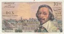 Francia 10 NF - Richelieu - 07-04-1960 - Serial R.63 - VF - P.142