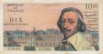 Francia 10 NF Richelieu - 01-02-1962 - Serial U.204