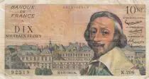 Francia 10 NF Richelieu - 01-02-1962 Serial N.206 - F to VF