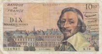 Francia 10 NF Richelieu - 05-05-1960 - Series N.73