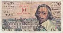 Francia 10 NF sur 1000 Francs - Richelieu - 07-03-1957 - Serial B.328 - P.138