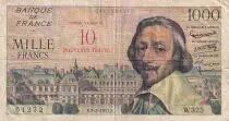 Francia 10 NF sur 1000 Francs - Richelieu - 07-03-1957 - Serial W.325 - P.138