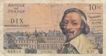 Francia 10 Nouveaux Francs Richelieu - 04-02-1959 - Serial D.57