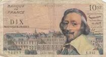 Francia 10 Nouveaux Francs Richelieu - 04-10-1962 - Serial E.245