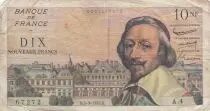 Francia 10 Nouveaux Francs Richelieu - 05-03-1959 - Serial A.4