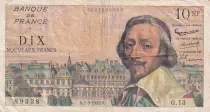Francia 10 Nouveaux Francs Richelieu - 05-03-1959 - Serial G.13 - Fay.57.01