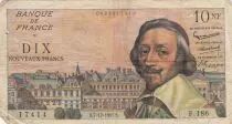 Francia 10 Nouveaux Francs Richelieu - 06-04-1960 - Serial N.181