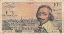 Francia 10 Nouveaux Francs Richelieu - 15-10-1959 - Serial M.36