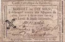 Francia 10 Sols - Bouches du Rh&ocirc;ne - Tarascon - Caisse Patriotique - 1792