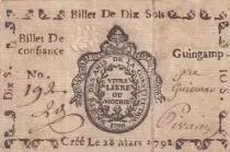 Francia 10 Sols - C&ocirc;te d\'Armor - Guingamp - 28-03-1792