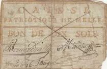 Francia 10 sols - Deux-S&egrave;vres - Patriotic fund of Melle - 1792