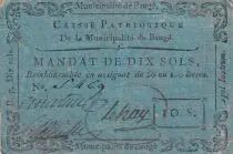 Francia 10 Sols - Maine et loire - Caisse Patriotique de Baug&eacute; - 11-04-1792