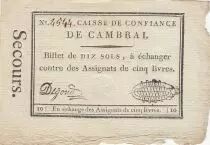 Francia 10 sols - Nord - Cambrai confidence fund - 1792