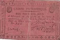 Francia 10 Sols - Sarthe - Municipalit&eacute; de Ch&acirc;teau-du-Loir - 03-1792