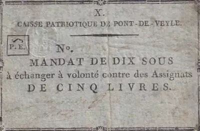 Francia 10 Sous - Ain - Pont-de-Veyle - 1792