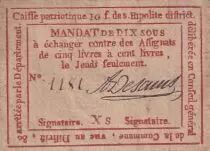 Francia 10 Sous - Gard - Caisse patriotique de Saint Hipolite - 1792