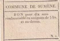 Francia 10 Sous - Gard - Commune de Sum&egrave;ne- 1792