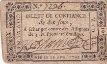 Francia 10 Sous - Hautes-Alpes - Gap - 1792