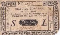 Francia 10 Sous - Hautes-Alpes - Saint Laurent Ducros - 1792