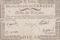 Francia 10 Sous - Puy-de-D�me - C�bazat - 1792 - TTB