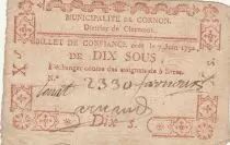 Francia 10 sous - Puy de d&ocirc;me - Municipality of Cornon - 1792