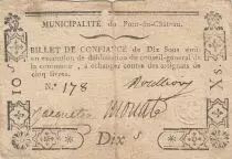 Francia 10 sous - Puy de d&ocirc;me - Municipality of Pont du ch&acirc;teau - 1792